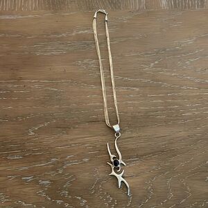Native American Black Onyx Silver Necklace
